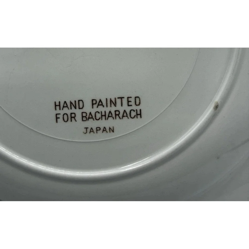 Vintage Bacharach Japan hand painted turkey plate 10.5